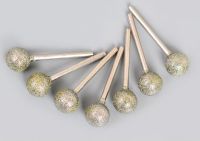 100Pcs 3.mm Shaft Diamond Round Ball Head Grinding Rotary Drill Bits Burrs Metal Stone Jade Engraving Carving Tools